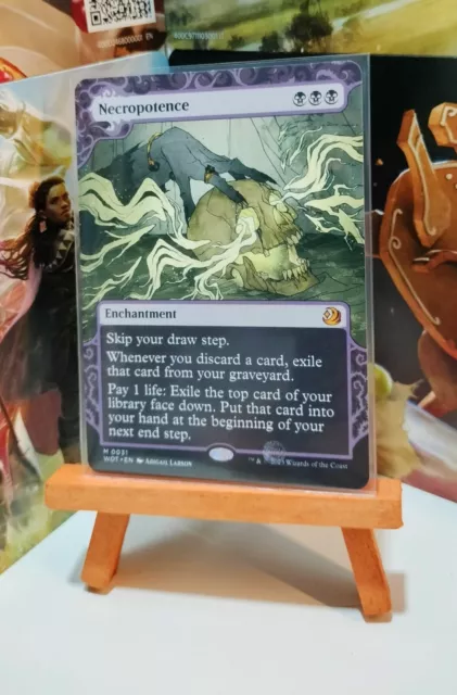 MAGIC MTG NM Necropotence NECROPOTENZA Enchanting Tales BORDERLESS FULL-ART