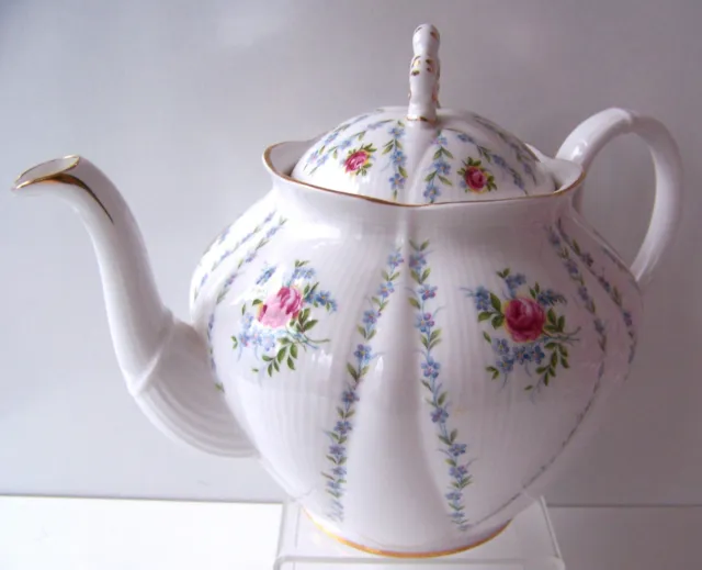 Royal Albert  " Minuet "  Teapot,  c1960's Rare, A/F.