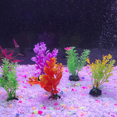1PC Artificial Plant Fish Tank Aquarium Plant Plastic Water Grass Ornament Decor 2
