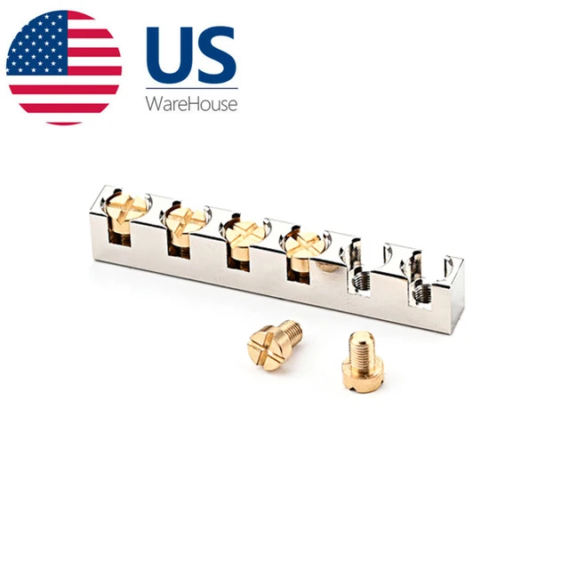 Adjustable Brass Nut Height Bell Nut Compatible for LP SG 6 String Bass Guitar
