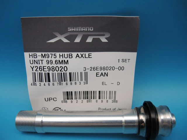 Kit Essieu Moyeu Avant Shimano XTR HB-M975 (Y26E98010) - Neuf, VTT, Aluminium, Attache Rapide