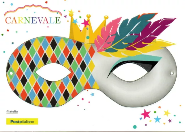 Cartolina 2022 Poste Italiane - Carnevale Targhetta