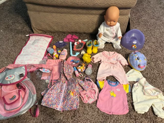 RARE Baby born zapf creations doll 2006, clothes, bags, toilet, accessories lot