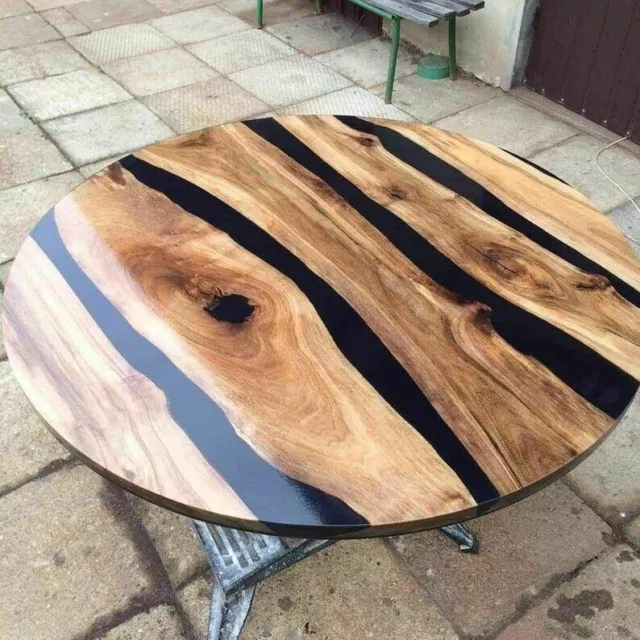 Modern Round Epoxy Resin Coffee Table - Handmade Home Decor - Round Center Table