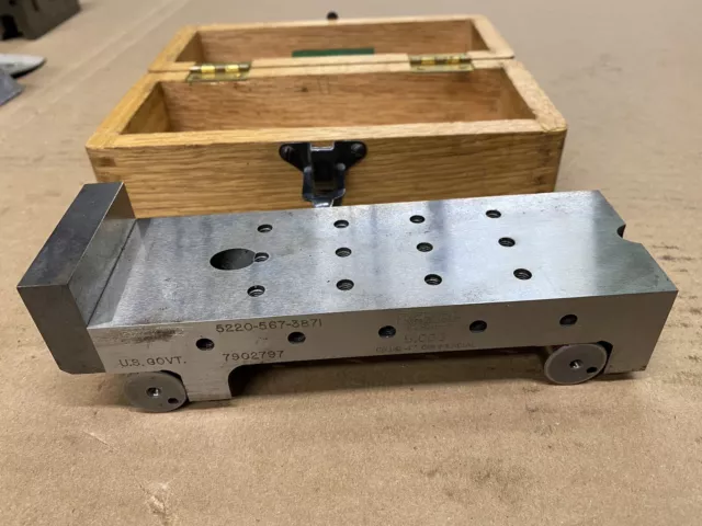 Taft Pierce No. 9118-5 / 5000 Sine Plate Block Bar In Wooden Case
