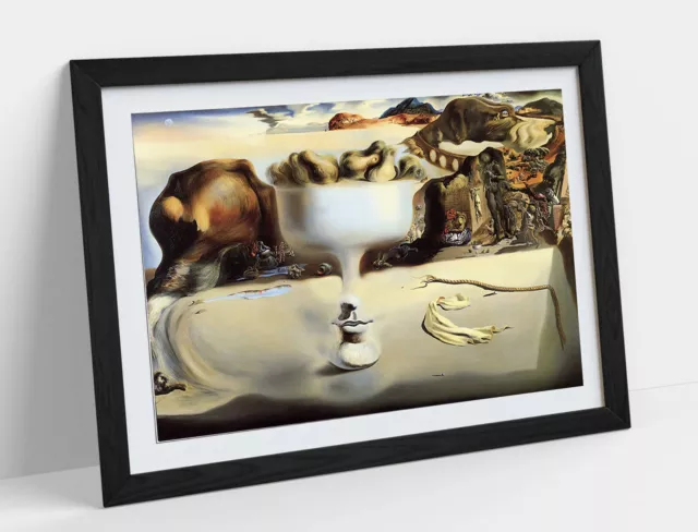 Dali Appariton Of Face and Fruit framed Print Wall Art Picture A1 A2 A3 Size