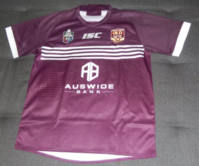 ISC Rugby Shirt Queensland State of Origins Heim Trikot Jersey Größe L NEUwertig