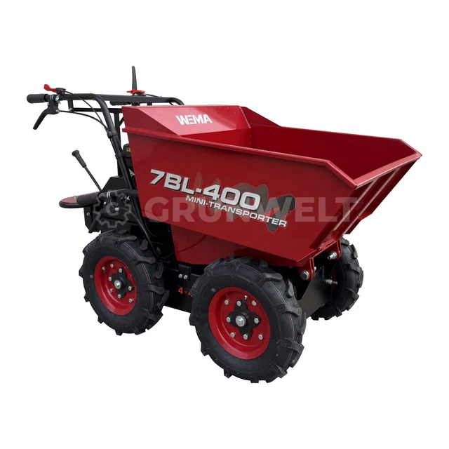 BAMATO Mini Raddumper MTR-300R – 300 Kg Zuladung, Allrad, 6,5 PS, Perfekt Für Garten & Bau