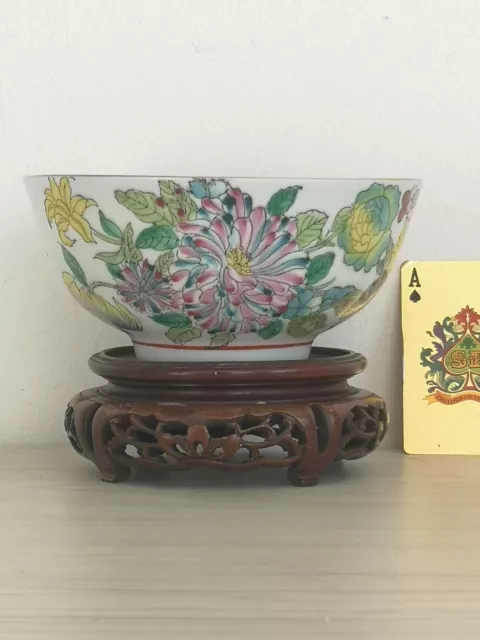 Chinese 20th Century Famille Rose Enamelled Bowl
