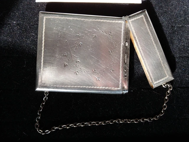 Antique Hallmarked Sterling Silver Calling or Dance Card Case