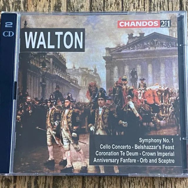 Walton Symphony No 1, Cello Concerto, Crown Imperial etc, Chandos 2 x CD