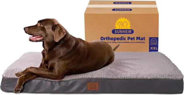 Dog Bed Waterproof, Big Orthopedic Dog Beds with Removable Washable Cover