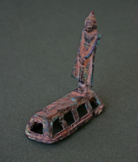Antique Bronze Buddha Laos Khmer Genuine Early Example From A Private Collection