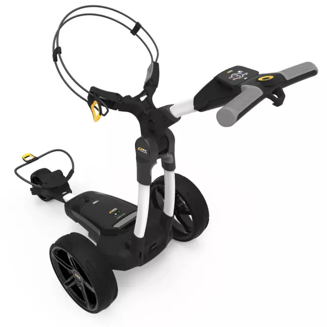 Powakaddy Fx3 White Extended Lithium Electric Golf Trolley +Free Travel Cover