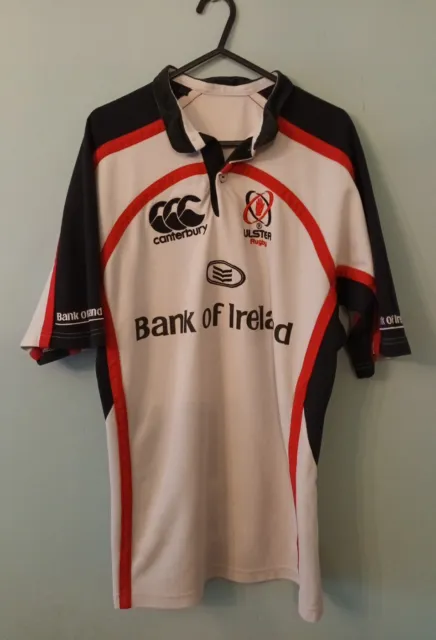 Ulster Rugby Shirt Men's Medium Canterbury White Ireland Jersey Union 2006