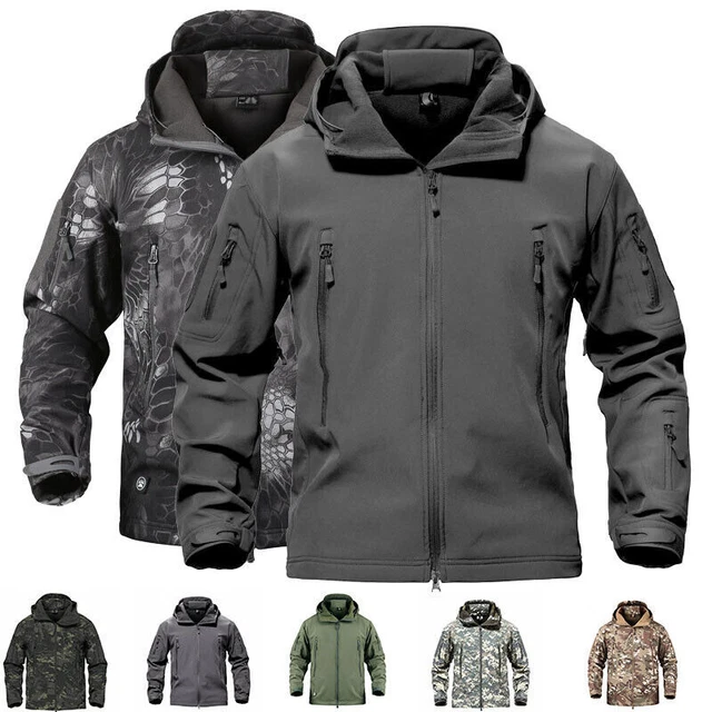Waterproof Tactical Soft Shell Mens Jacket Coat Army Military Jacket Windbreaker