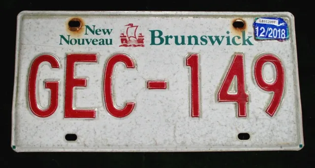Nummernschild Mit Plakette - Original Aus New Brunswick Canada / Kanada  (5)