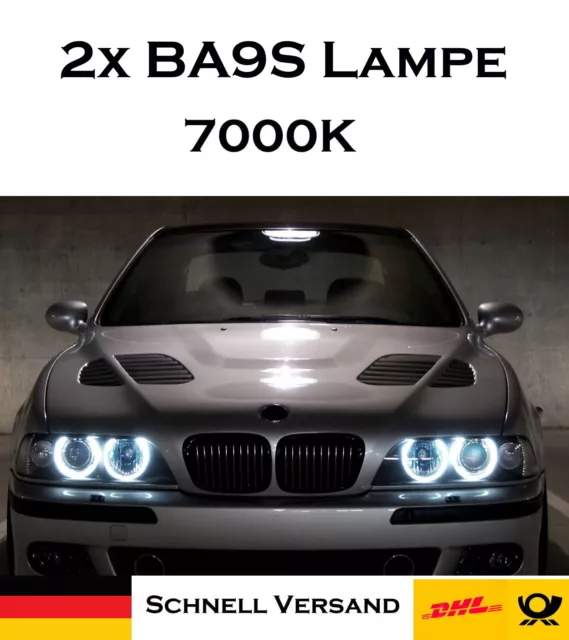 2x H10W 12V BA9s 7000K Super hell Intensiv Weiß PKW Lampe für Angel Eyes BMW