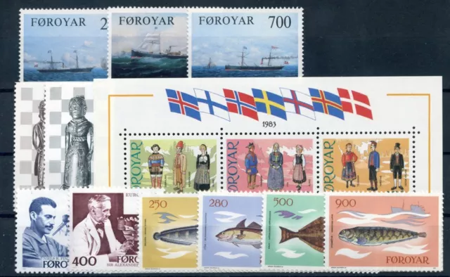 866830) Dänemark Färöer Jahrgange 1983 postfrisch