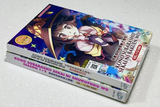 DVD Anime Kono Subarashii Sekai Ni Shukufuku Wo Season 1+2 (1-22) +Movie  ENGLISH