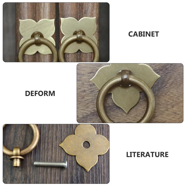 2 Pcs Metal Kitchen Knob Handle Metal Joycon Decorate 11