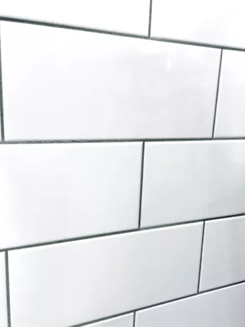 White 4x10 Straight Edge Shiny Ceramic Subway Tile Backsplash Wall Kitchen Bath