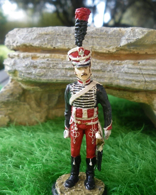 Figurine étain Rare Franklin Mint - Soldat Empire Napoléon 1:32, étain Peint, France