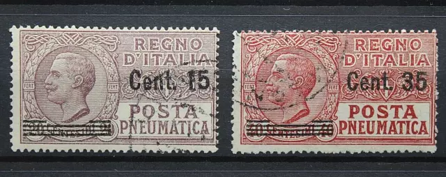 Italia Regno 1927 Posta Pneumatica Serie Timbrata Used Set (C.8)