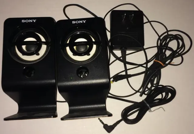 Vintage 2005 SONY Computer DESKTOP SPEAKERS Laptop SRS-A201 MP3 Player Mobile