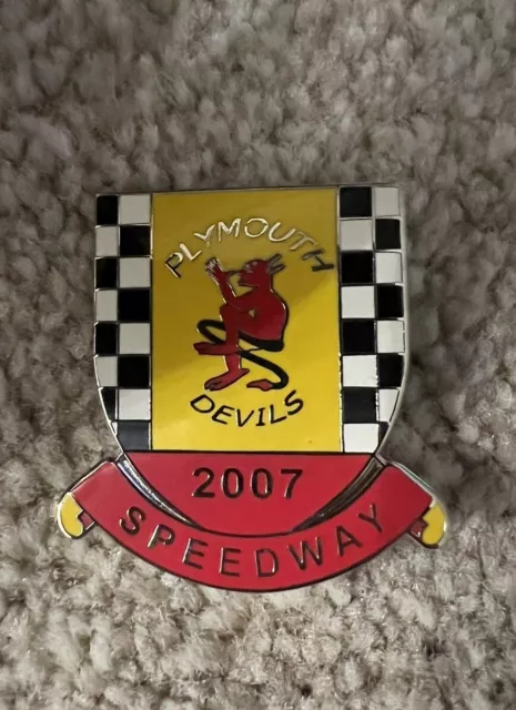 Plymouth Devils 2007 Speedway Badge In Silver