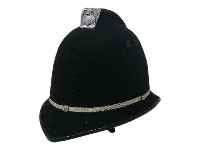 Ex Police Custodian Coxcomb Helmet Black Chrome Collector Obsolete Grade 2
