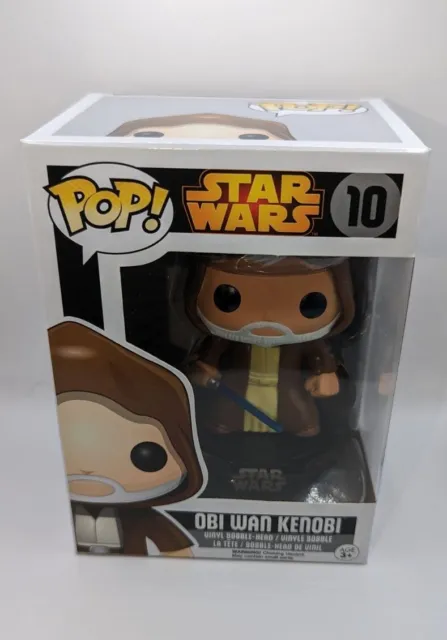 Funko Pop Star Wars Obi Wan Kenobi #10 Black Box Vaulted Retired **Authentic**