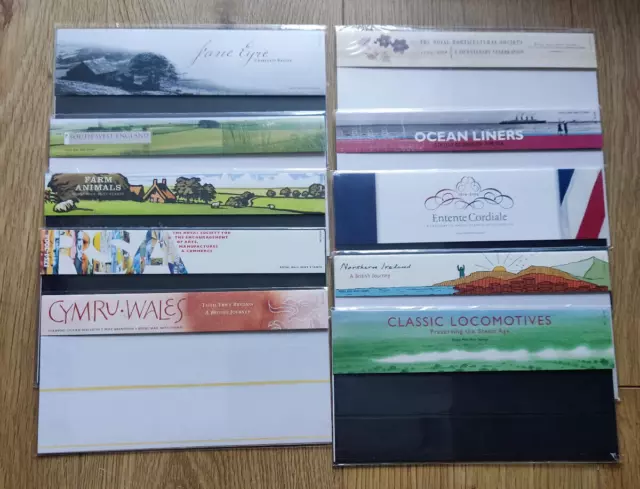 10 x EMPTY GB Presentation Packs - NO STAMPS Nrs 355, 357 to 362 & 367 to 369