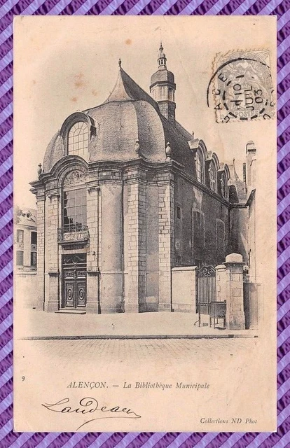 CPA - 61 - Alençon la bibliotheque municipale
