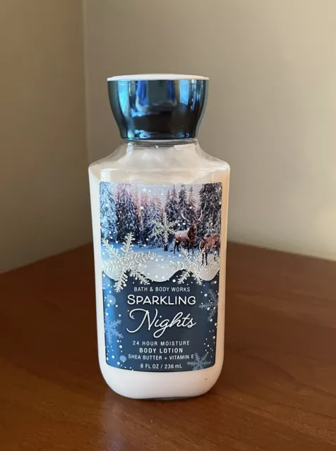 New Bath & Body Works Sparkling Nights Lotion Cream Shea Butter Vitamin E 8Oz