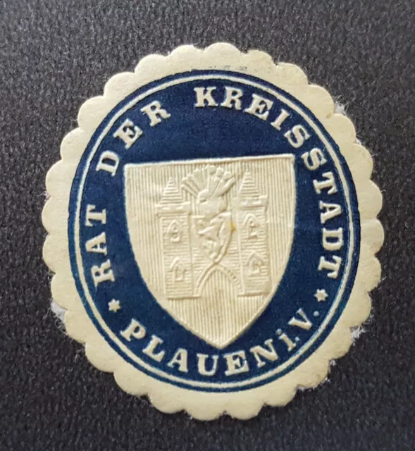 Siegelmarke Vignette RAT DER KREISSTADT PLAUEN I. V (8106-3)