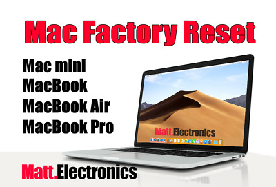🍎 Apple Mac Clean Factory Reset for MacBook, Air, Pro, Mini. 2008-2018