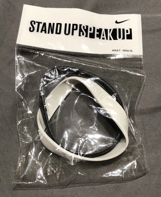 NIKE STAND UP Speak Up Silicone Wristband Bracelet Adult Size 2005