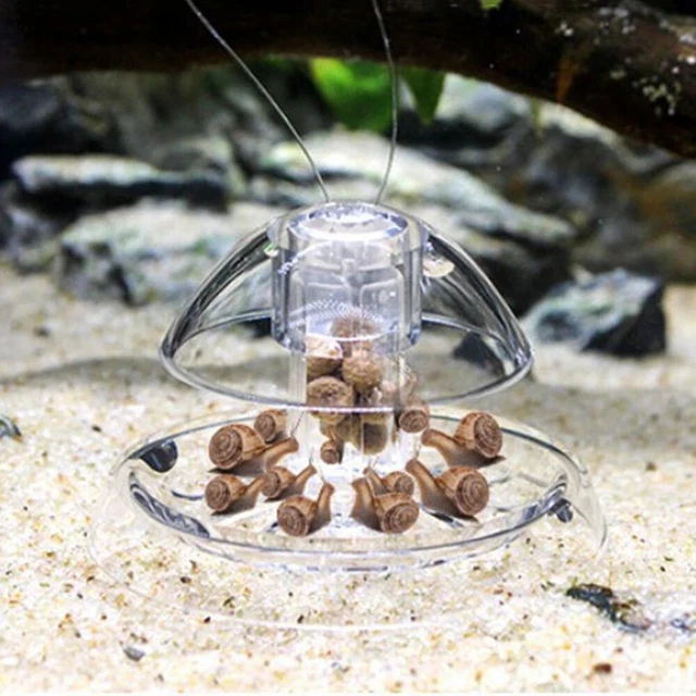 1PC Plastic Snail Catcher Aquarium Snail Trap Planaria Leech Catch Box Fish Tank