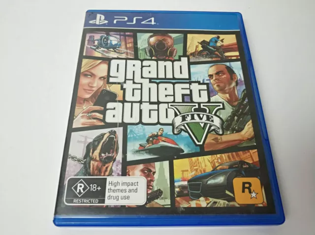 Playstation 4 Grand Theft Auto 5 PS4 GTA V Premium Edition Game Disc with  Manual