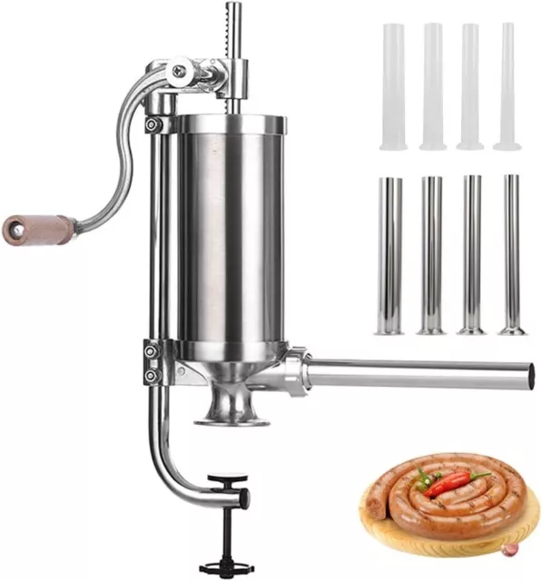 MASTER FENG Sausage Stuffer, Stainless Steel Homemade Sausage Maker