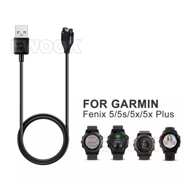 USB Charger Charging Dock Cable For Garmin Vivoactive 4 3 Forerunner Fenix 7 6 5 2