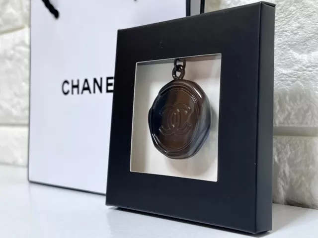 Chanel Key Ring Coin Purse Wallet Bag Charm Fur Black 68032