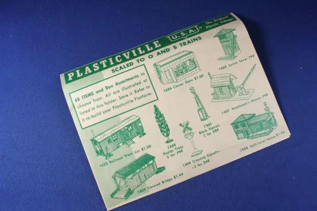 O/S - Plasticville 1960 Mini-Play Guide - 4-page catalog - Excellent++ Condition