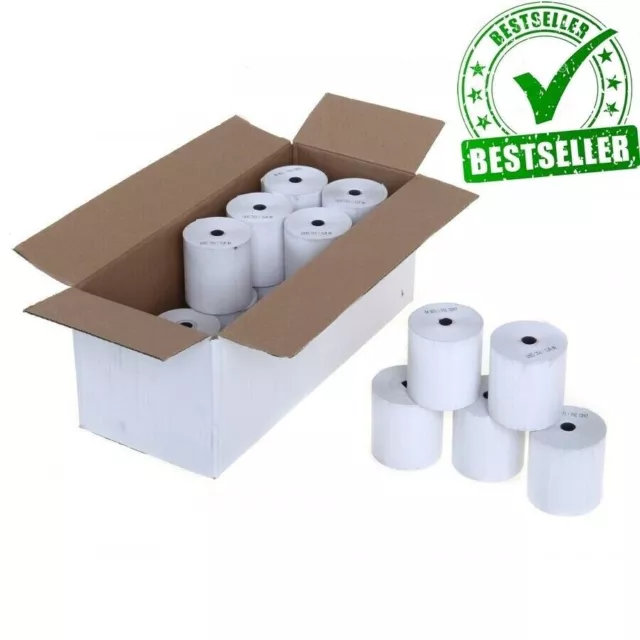 80x80 Thermal Receipt Paper Till Roll Compatible With Epos Terminals 20 Rolls