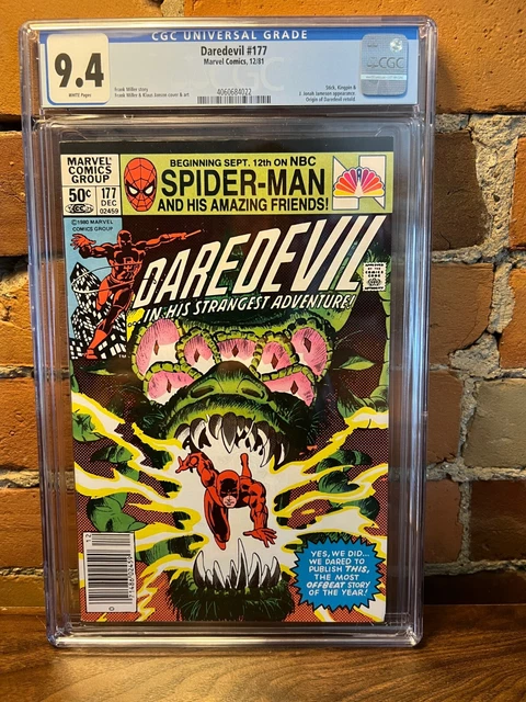 Daredevil #177 Marvel 1981 NEWSSTAND Origin Story CGC 9.4 NM  /Curated Vintage!/