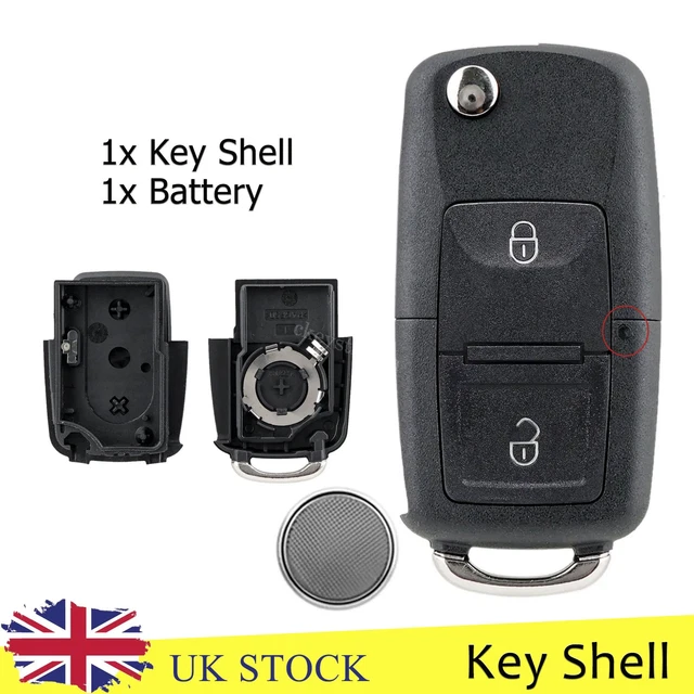 RFC 3 button flip key case for Audi TT MK1 remote fob 2002 2003 2004 2