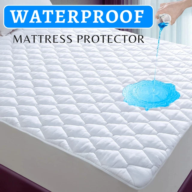 Extra Deep Quilted Waterproof Matress Mattress Protector Fitted Bed Cover 30Cm