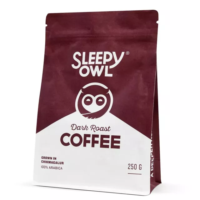 Sleepy Owl Foncé Rôti Sol Café 250gm Paquet