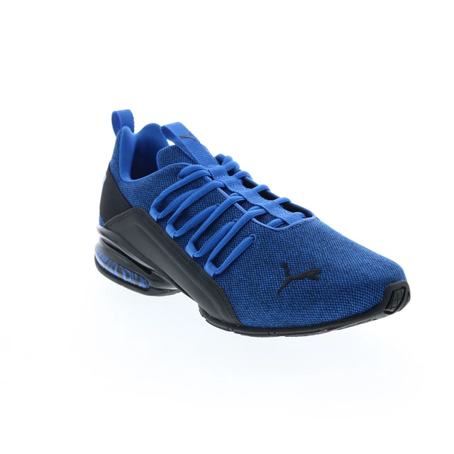 Puma Axelion Bubble Graphic 37809801 Mens Blue Canvas Athletic Running Shoes